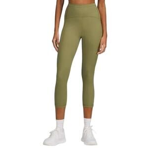 LULULEMON Women's Bronze Green Swift Speed High-Rise Crop 21" Leggings Sz 6